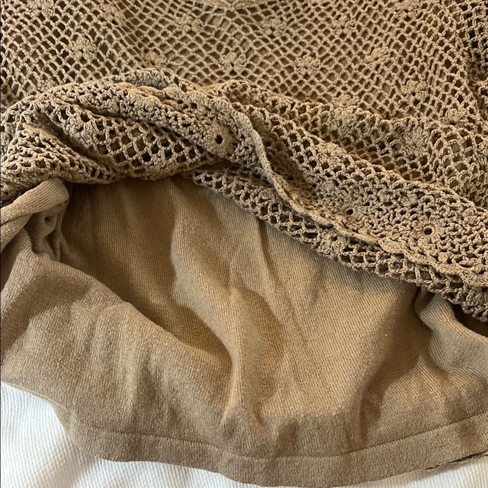 Croft & Barrow Tan Knit Top - Picture 4 of 6